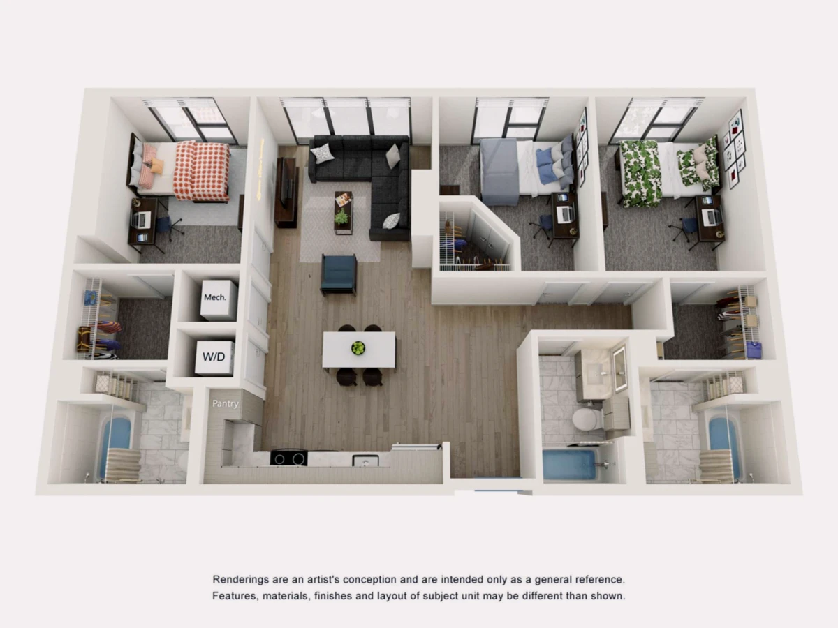 3 Rooms view 1
