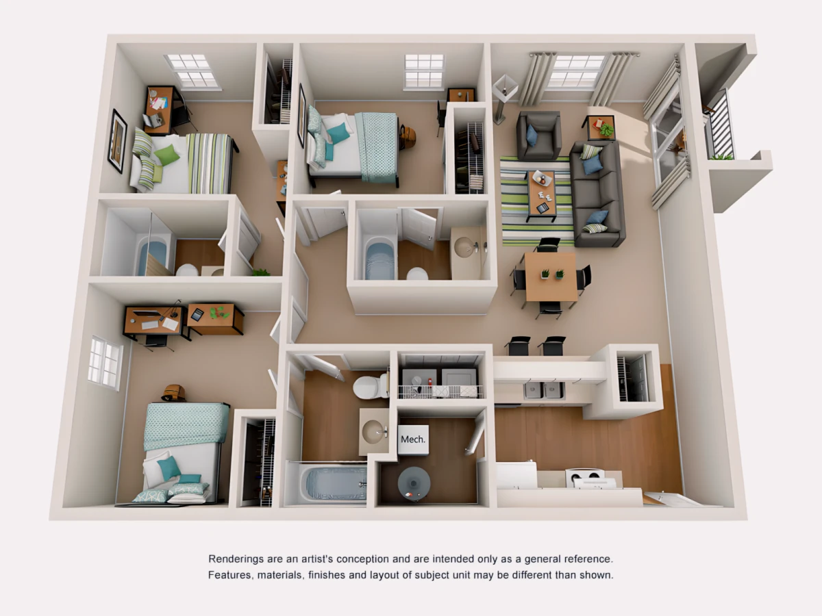 3 Rooms view 4