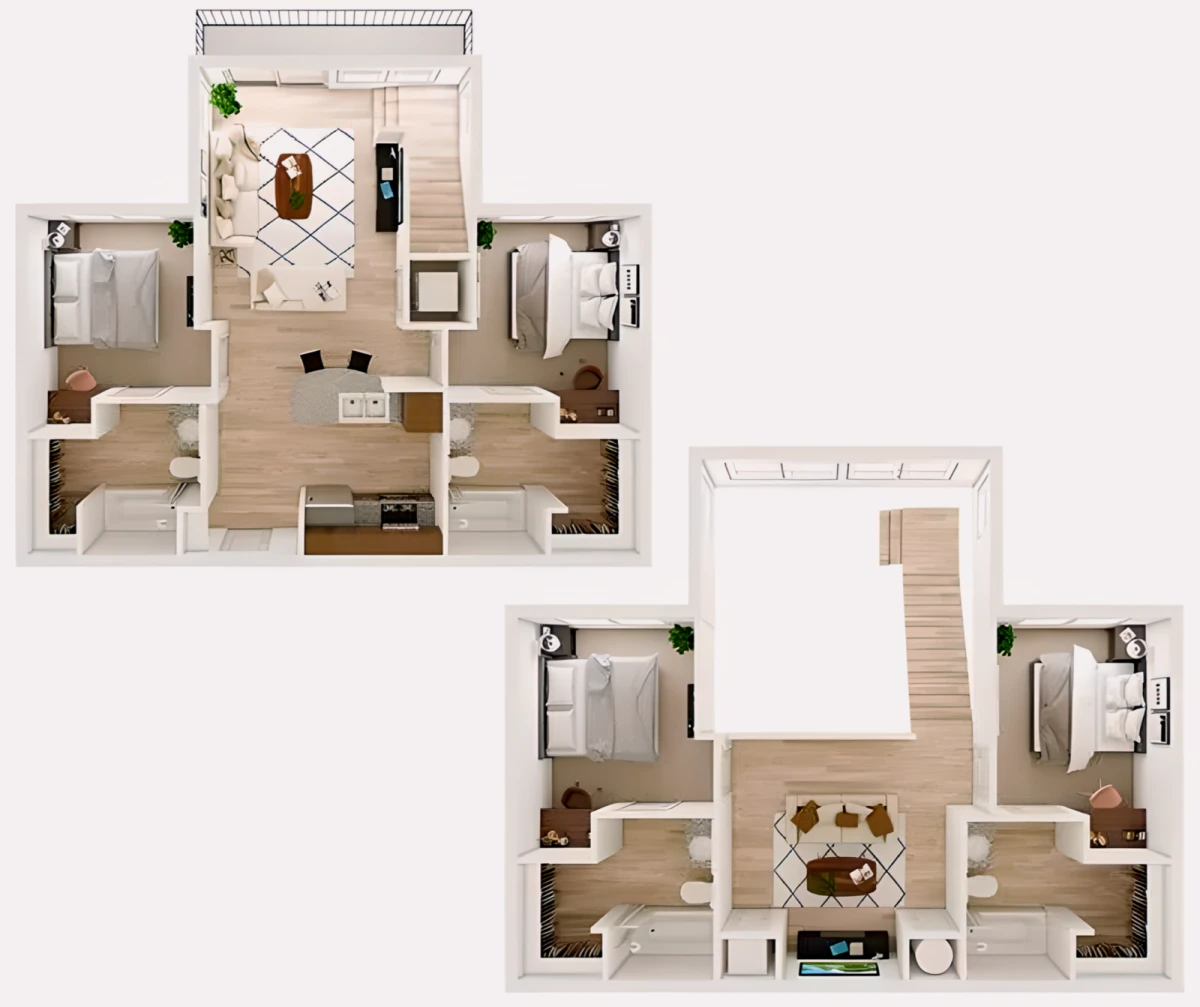 4 Rooms view 2
