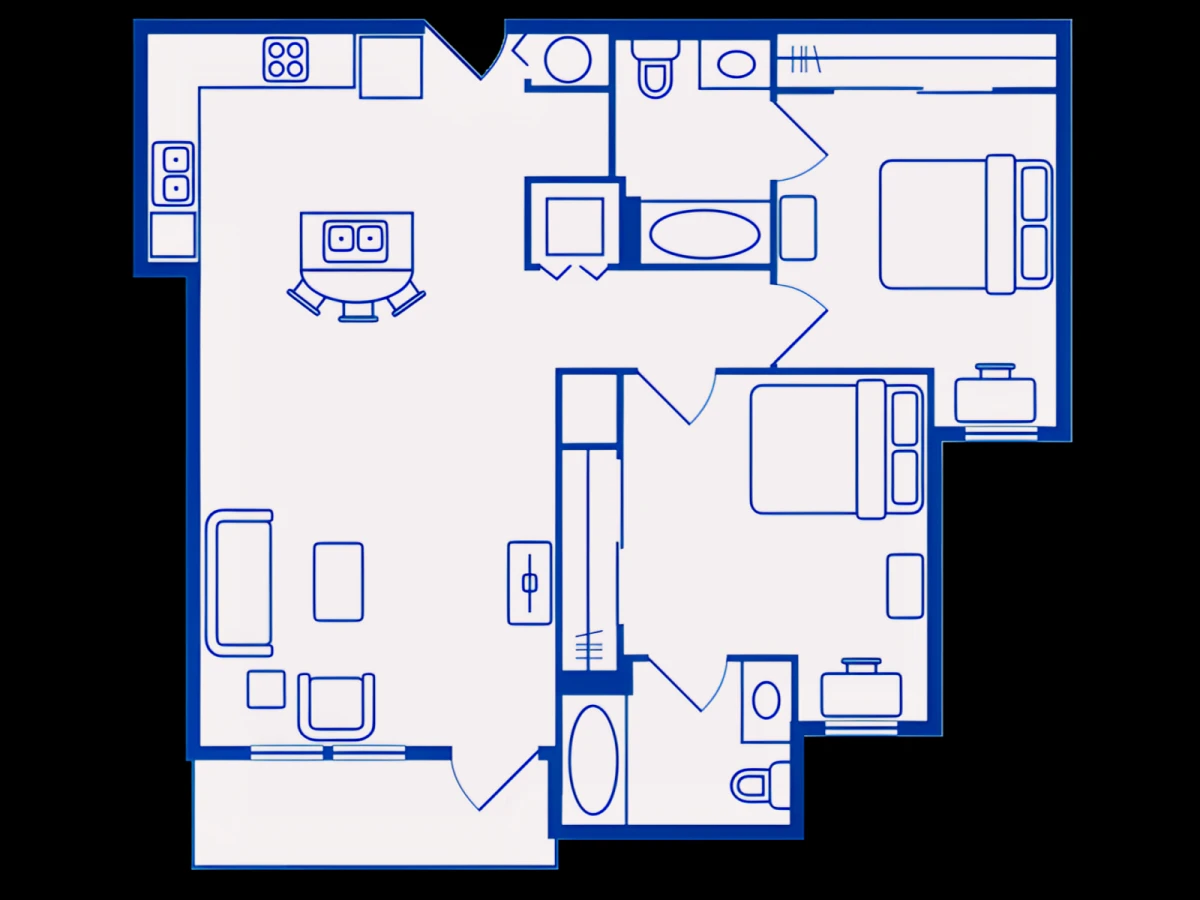 2 Rooms view 1