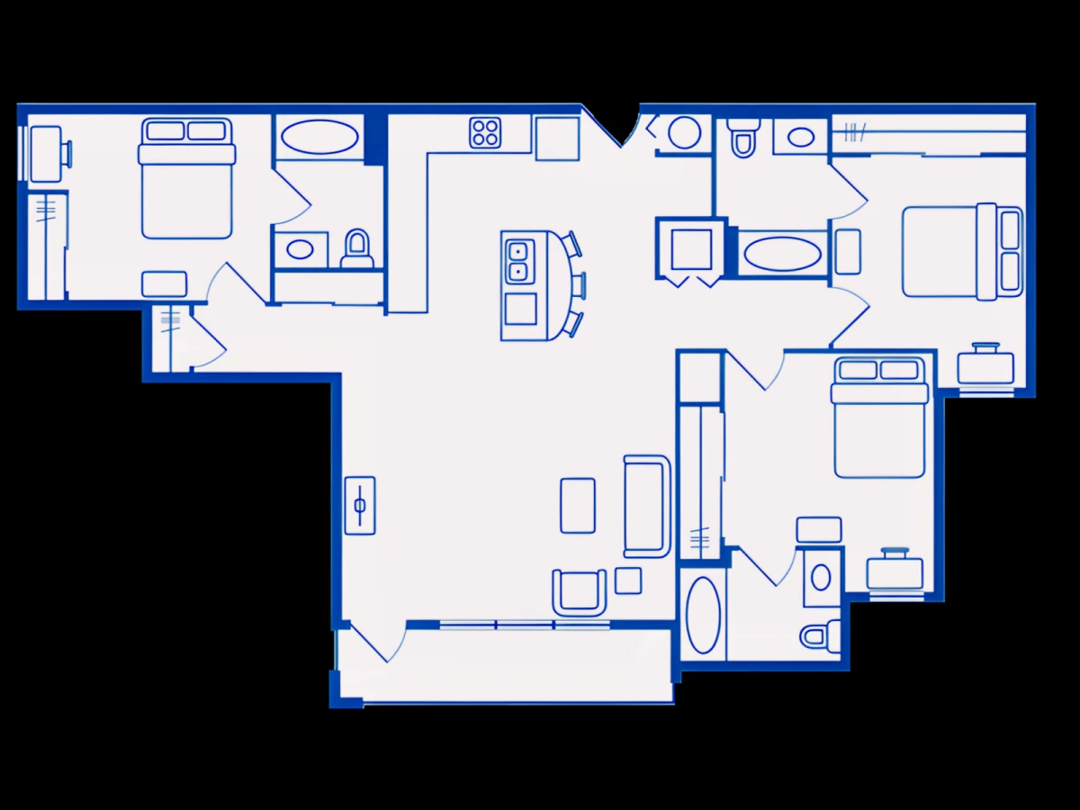 4 Rooms view 1