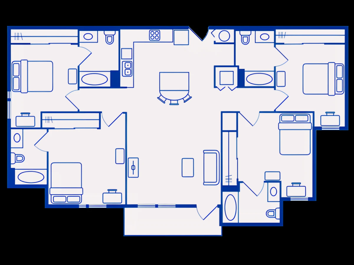 3 Rooms view 1