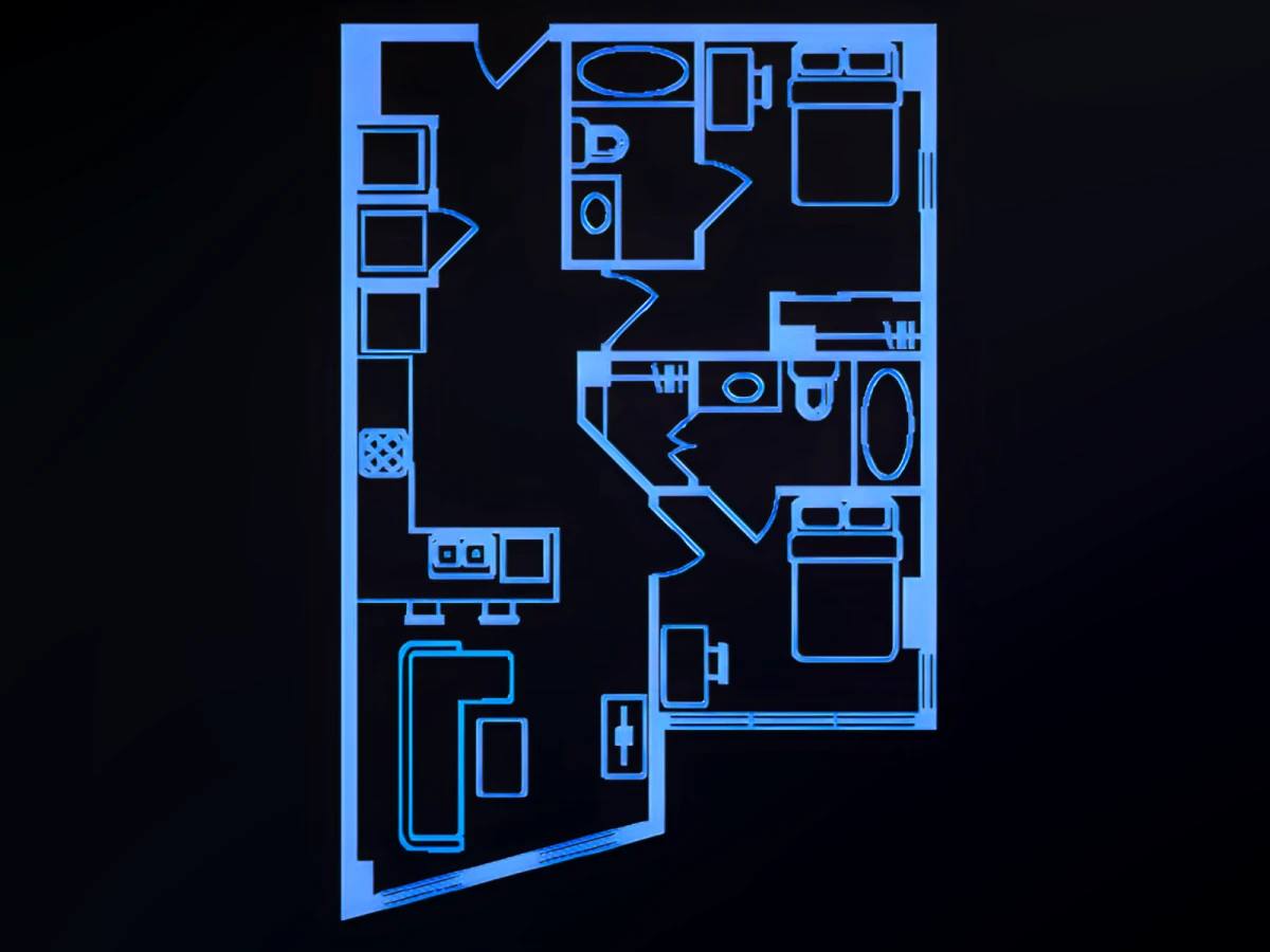 2 Rooms view 1