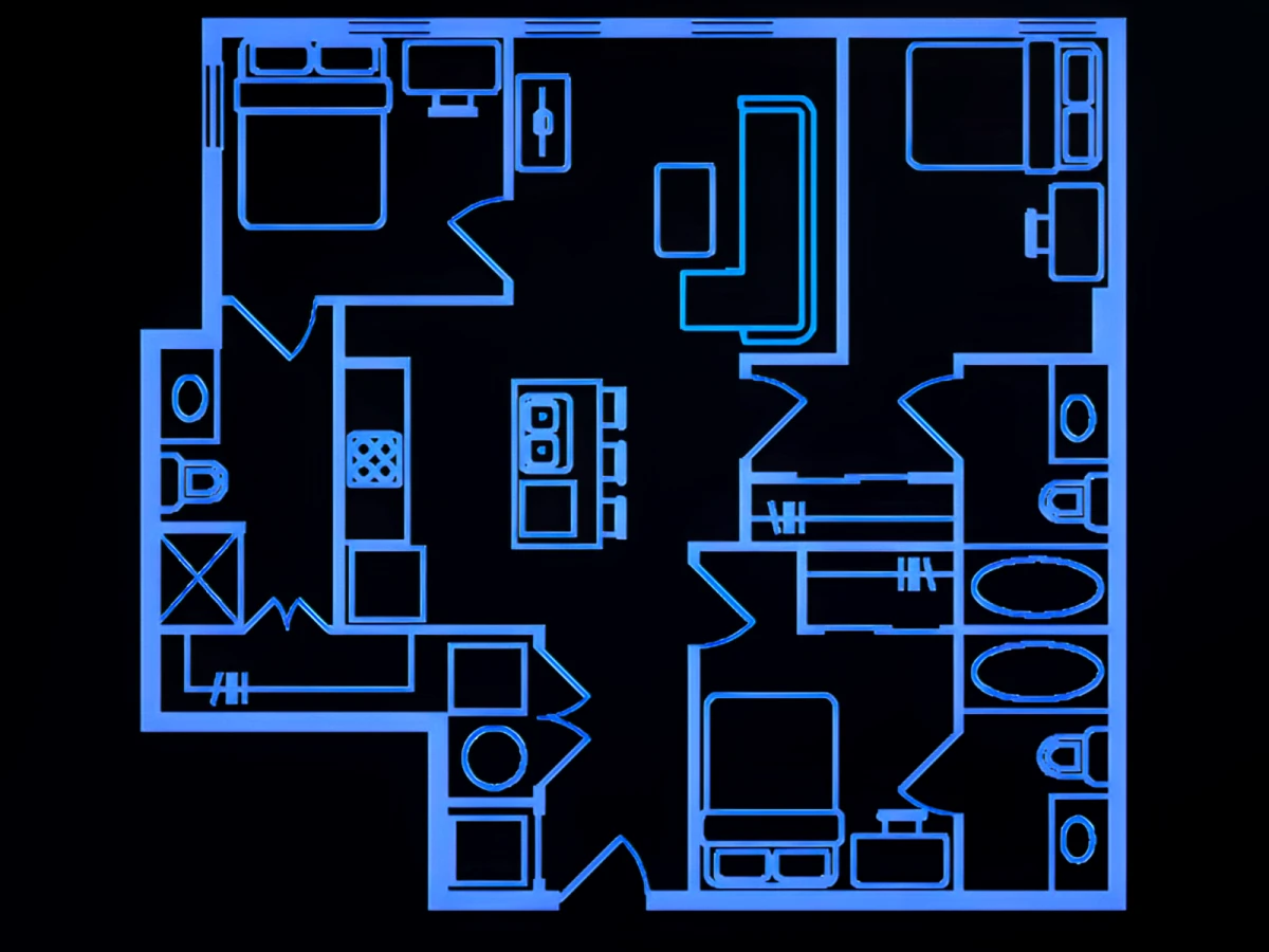 3 Rooms view 1