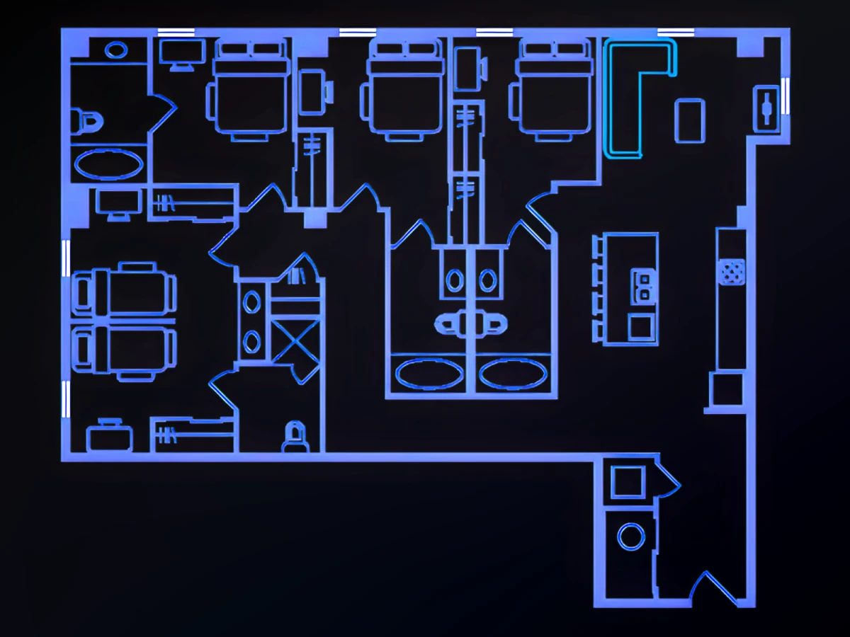 4 Rooms view 2