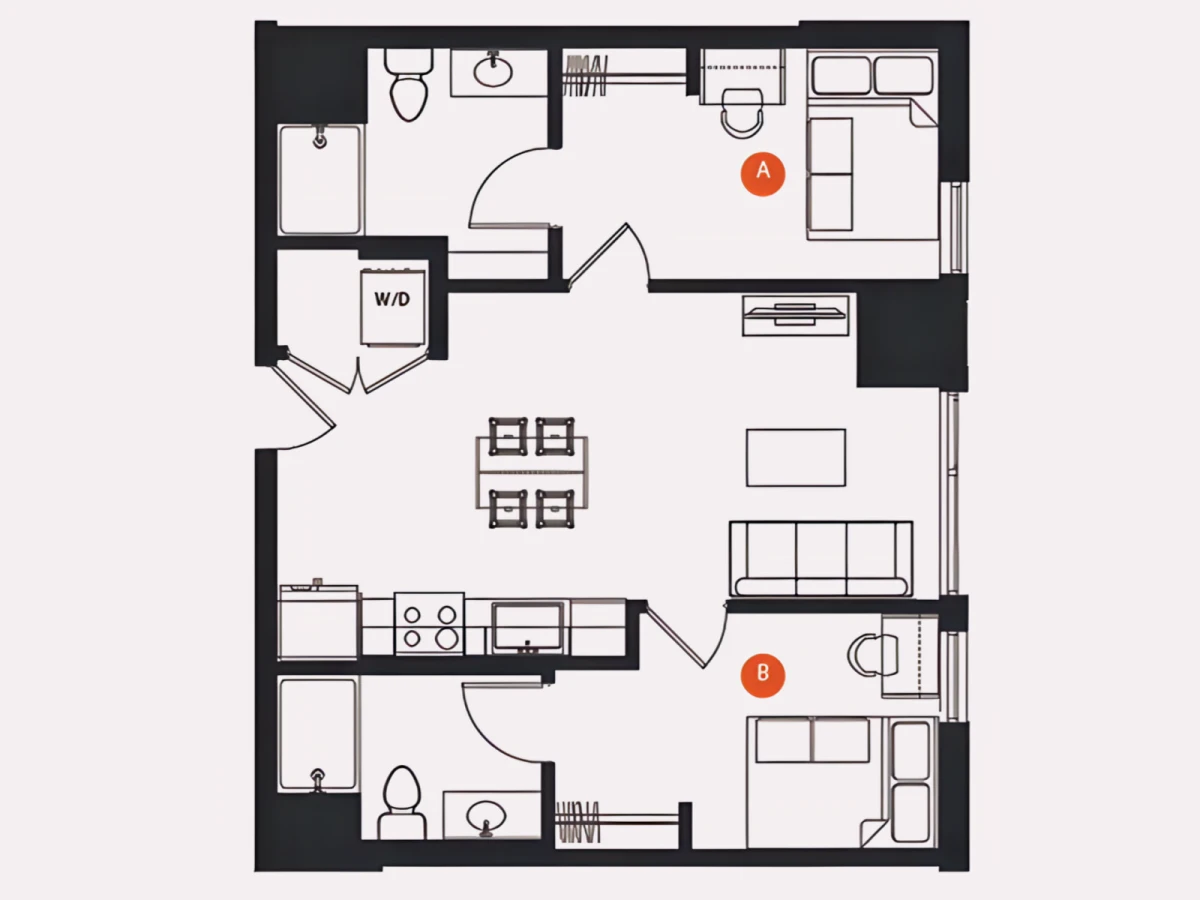 2 Rooms view 1