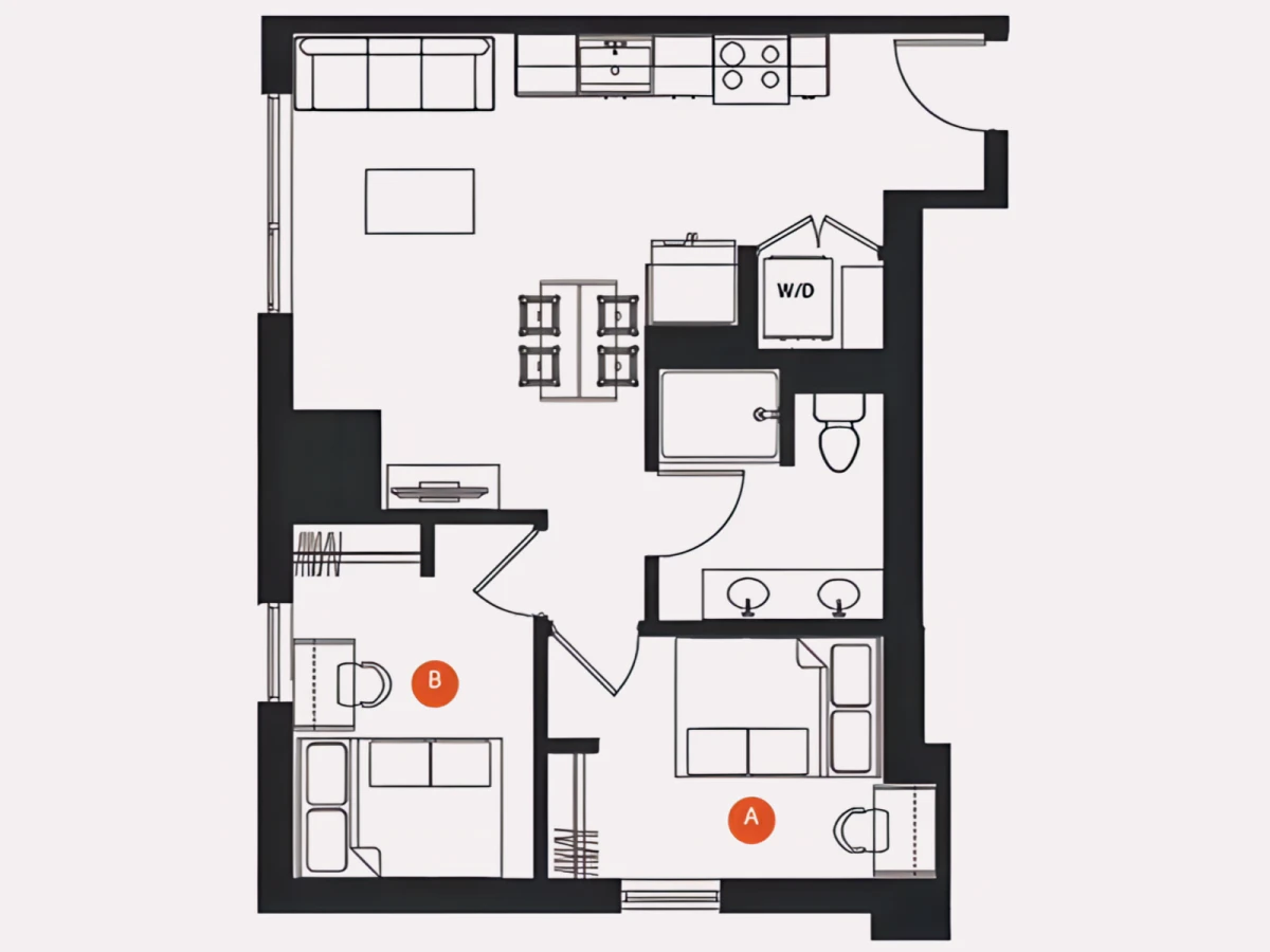 2 Rooms view 2