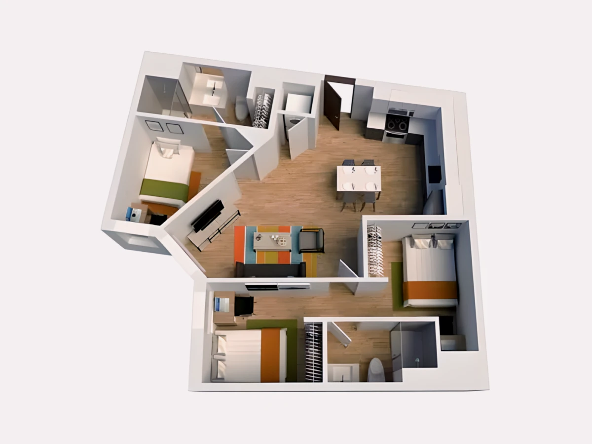 3 Rooms view 2