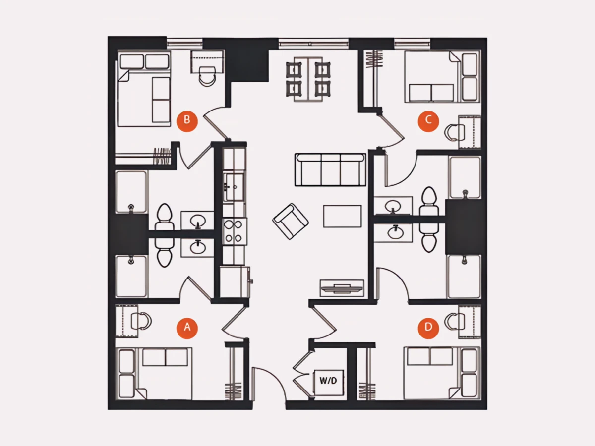 4 Rooms view 3