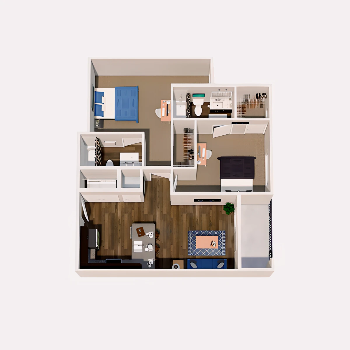 2 Rooms view 1