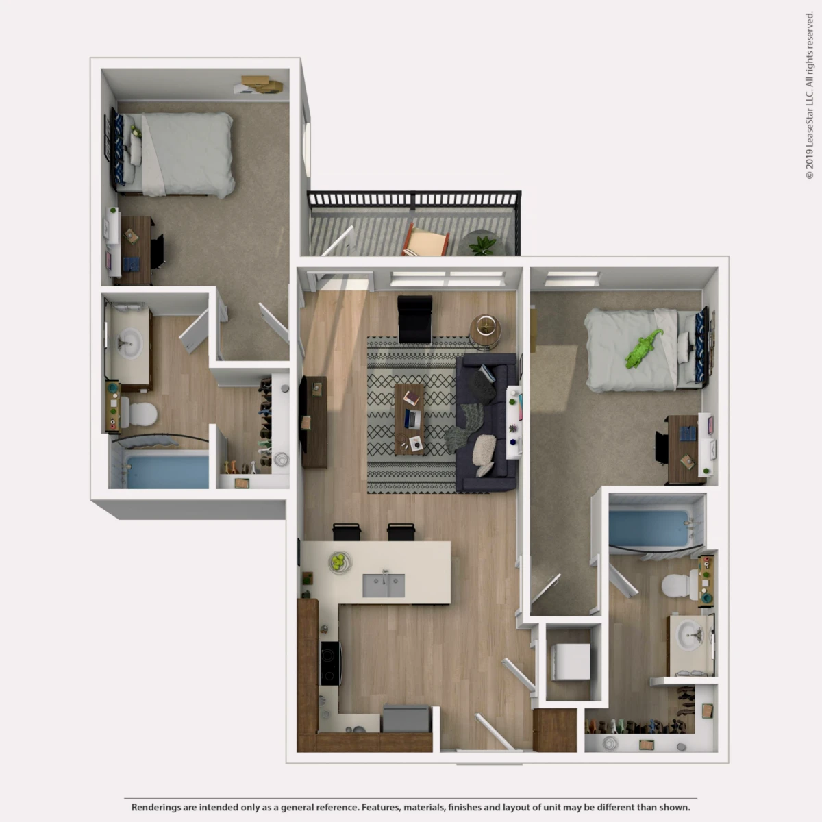 2 Rooms view 1