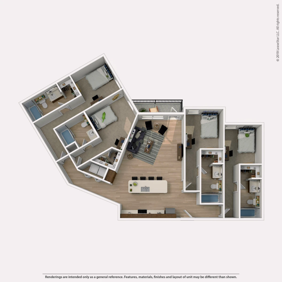 4 Rooms view 2