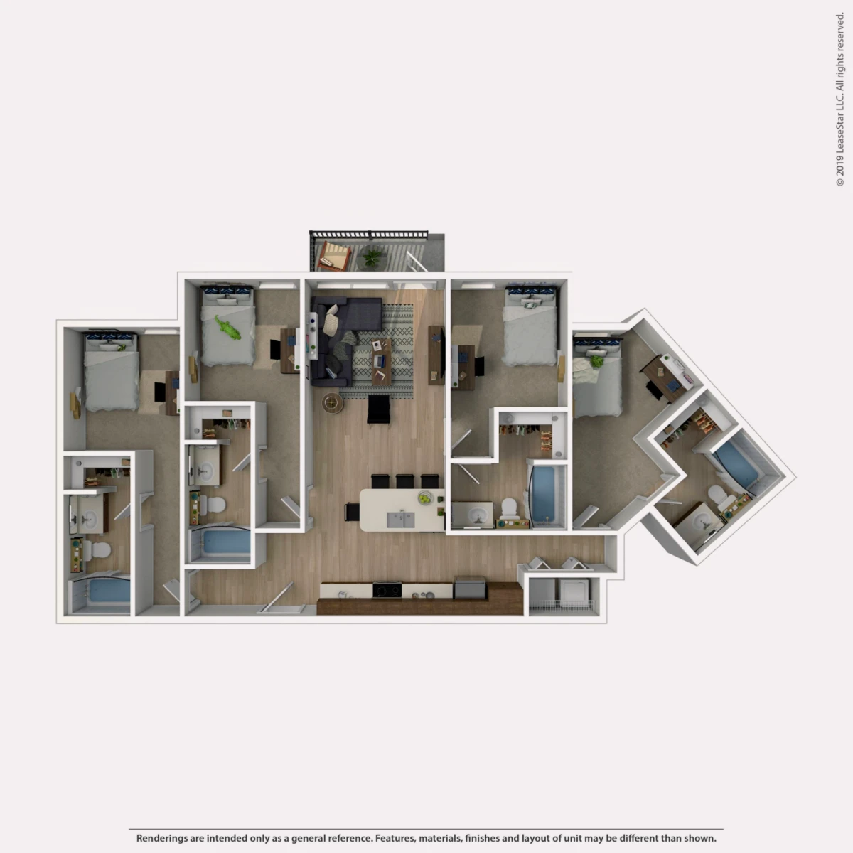 4 Rooms view 3