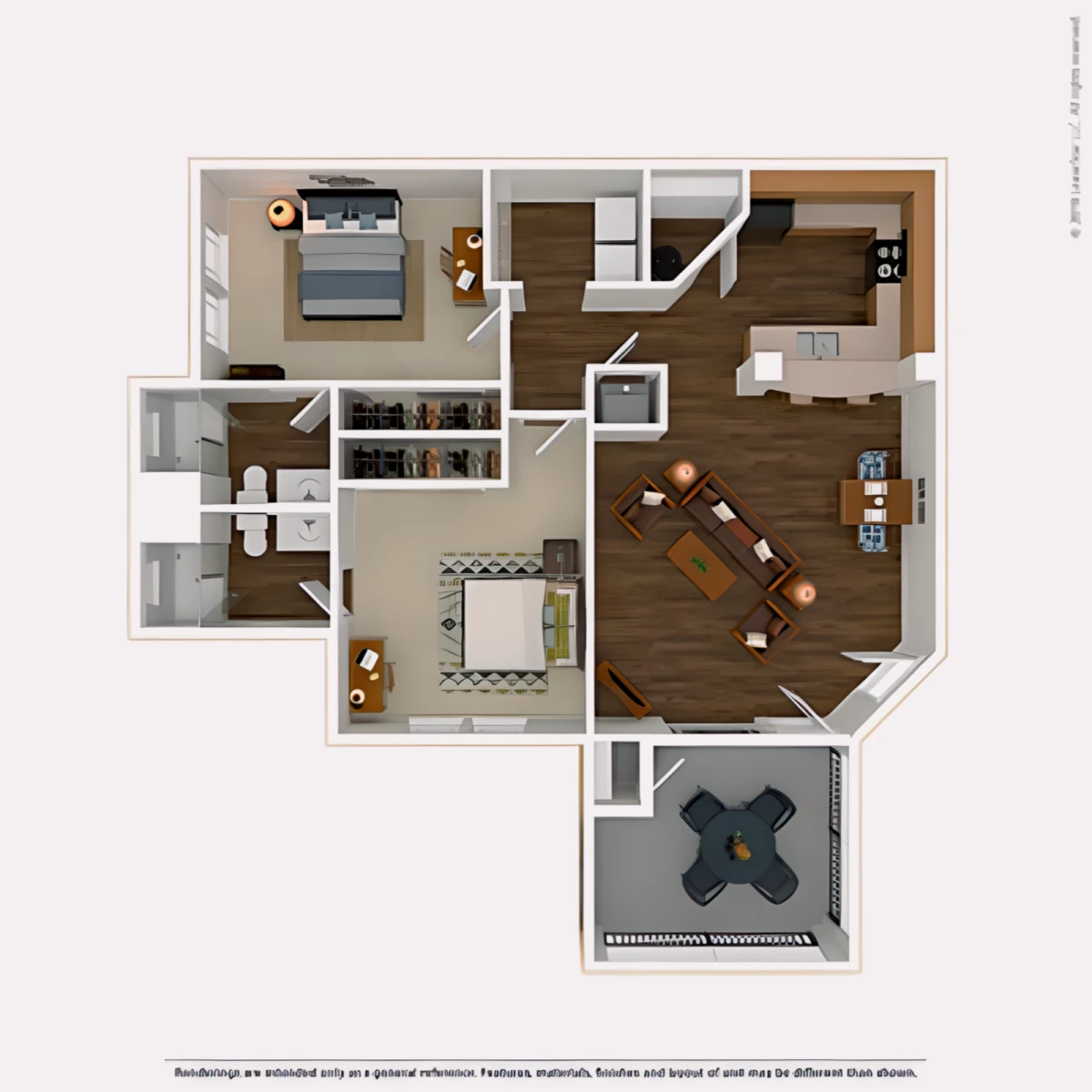 2BR/2BA Rooms view 2