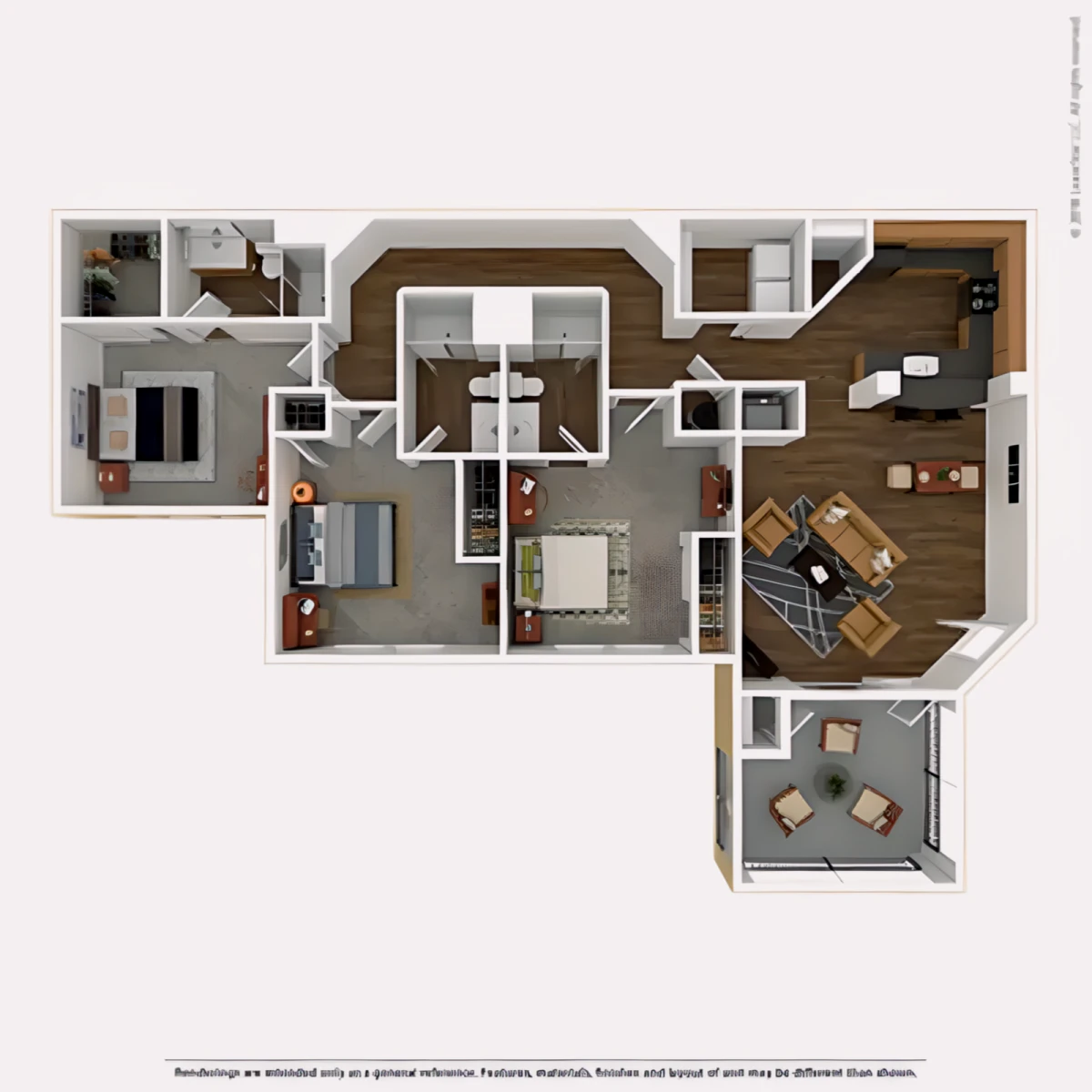 3BR/3BA Rooms view 3