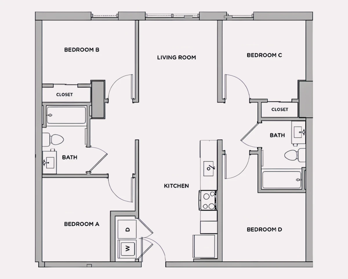 4 Bed 2 Bath D6