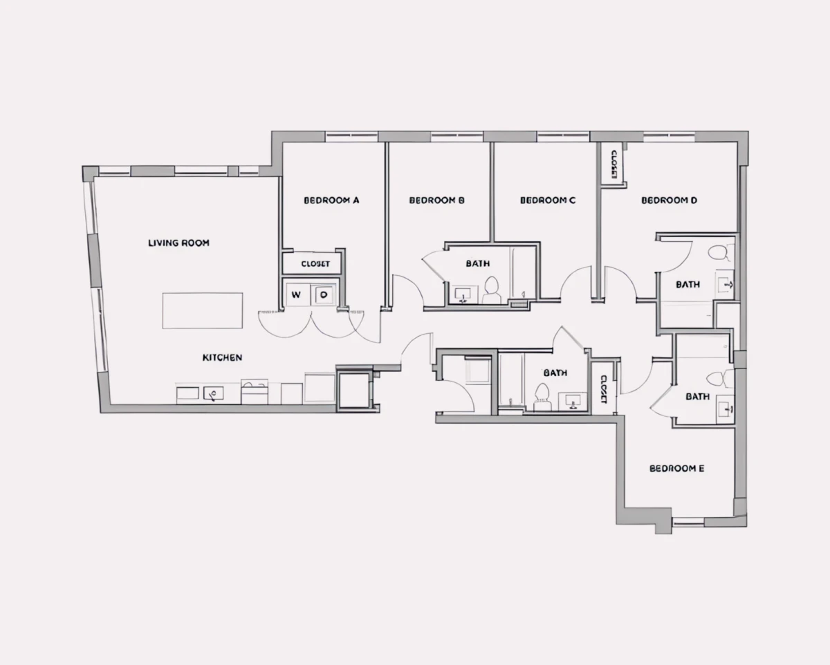 5 Bed 4 Bath E1-M