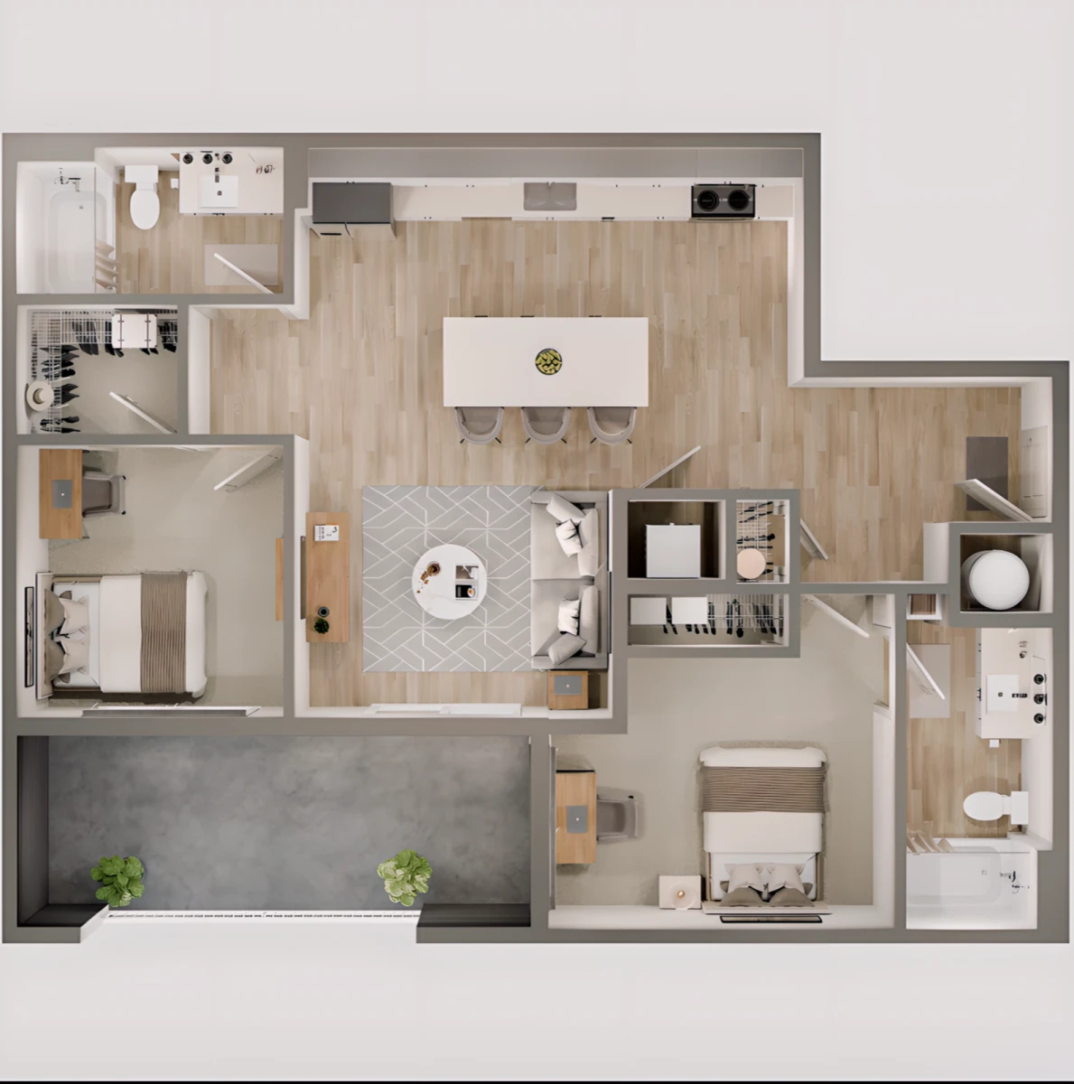 2 Rooms view 3