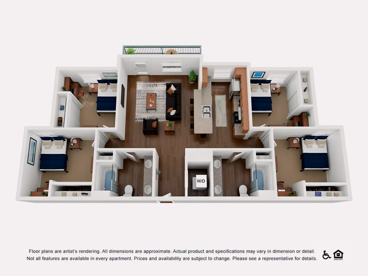 4x2 Rooms view 1