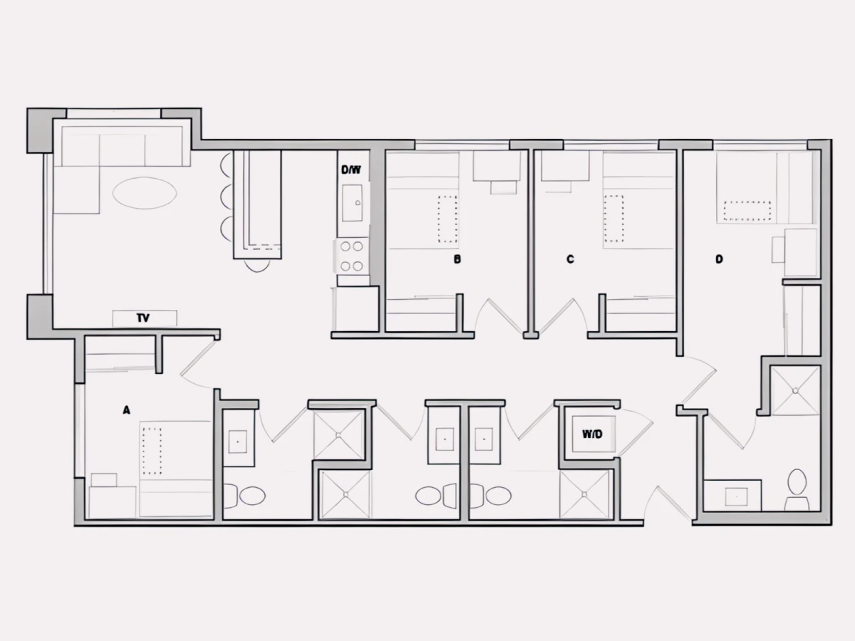4x4 Rooms view 3