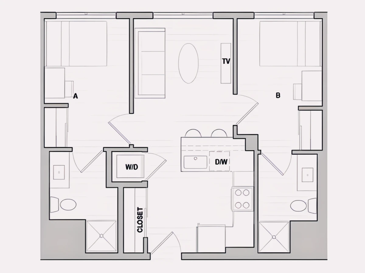 2x2 Rooms view 3