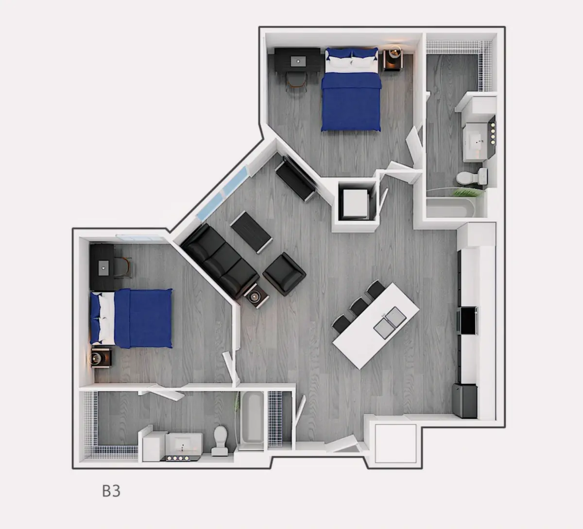 2x2 Rooms view 3