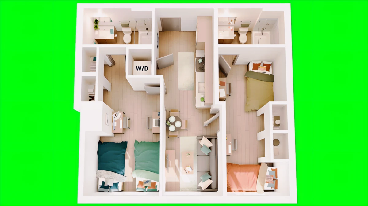 4 Rooms view 3