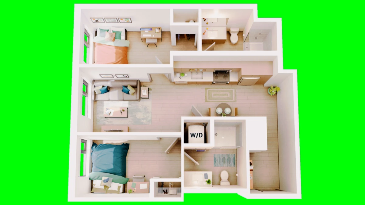 2 Rooms view 3
