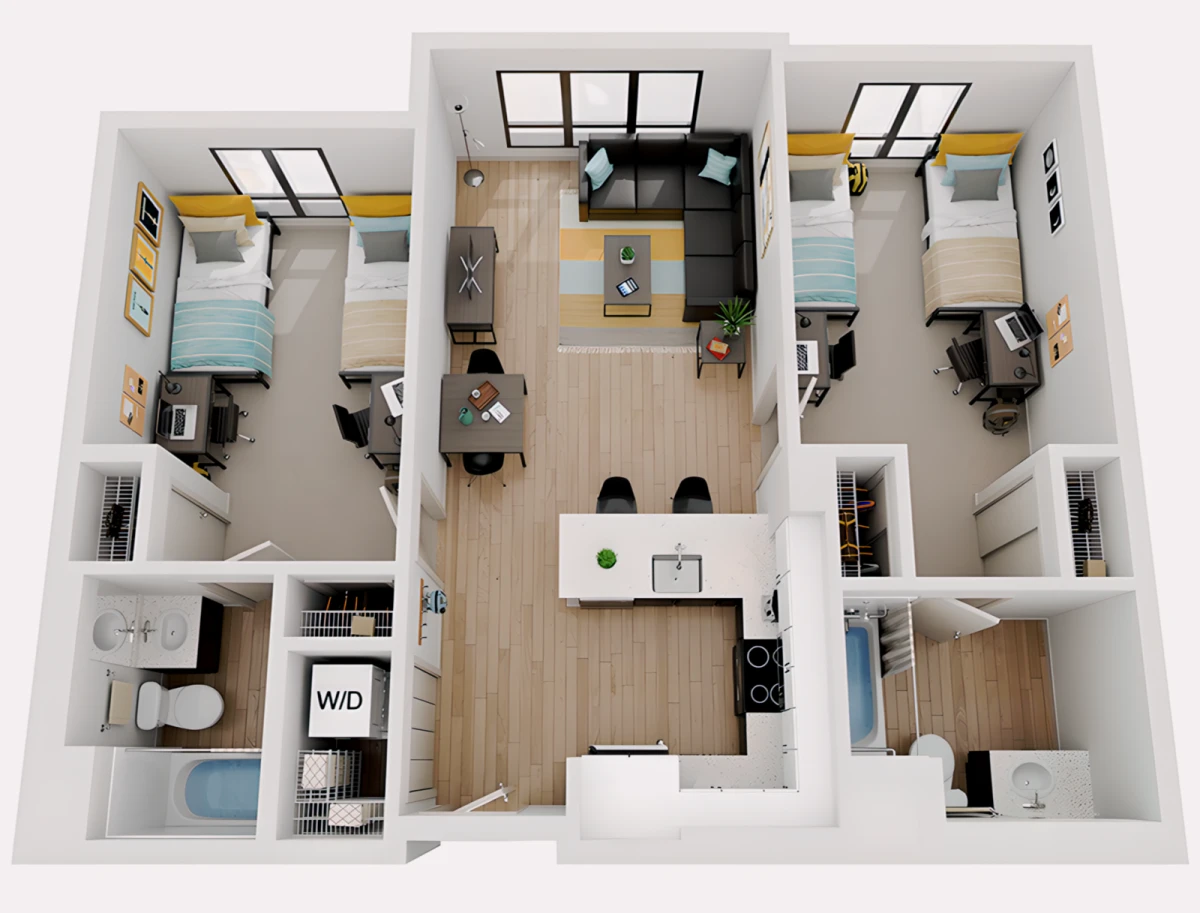 2 Rooms view 3