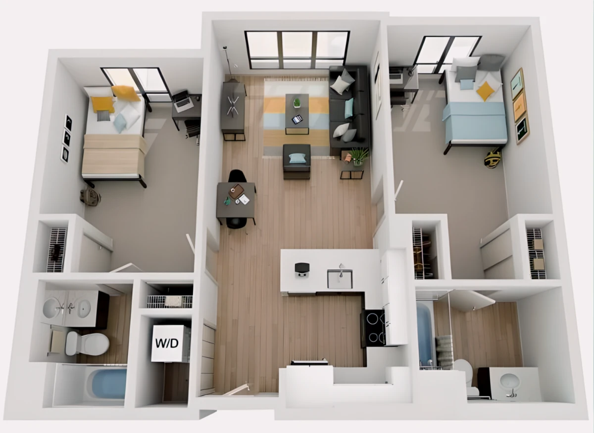 2 Rooms view 3