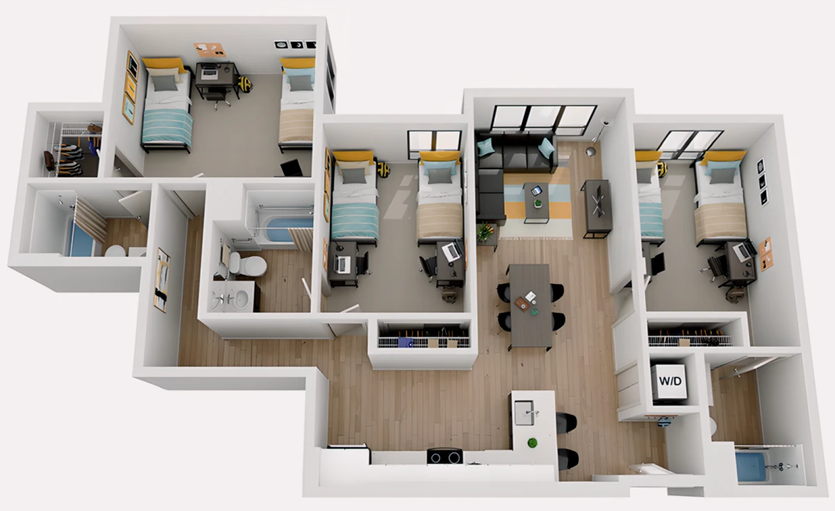 3 Rooms view 2