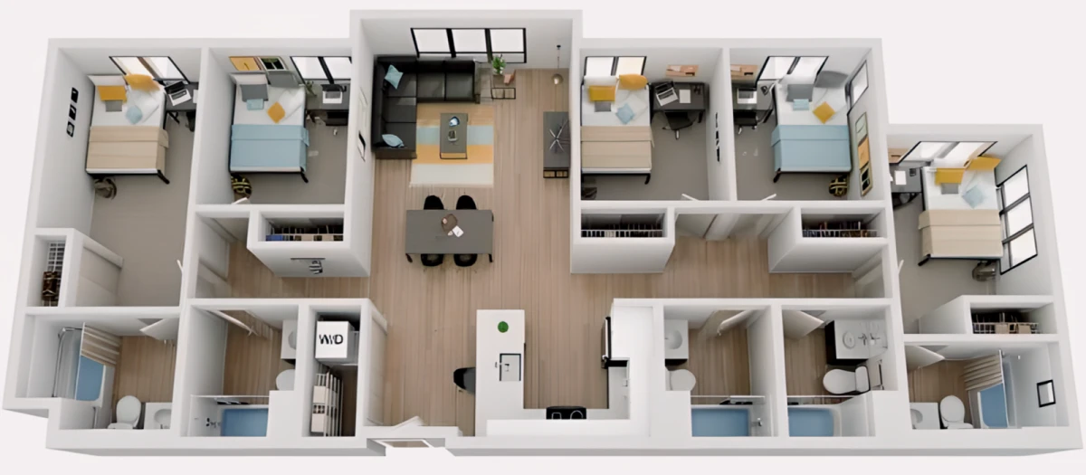 5 Rooms view 2