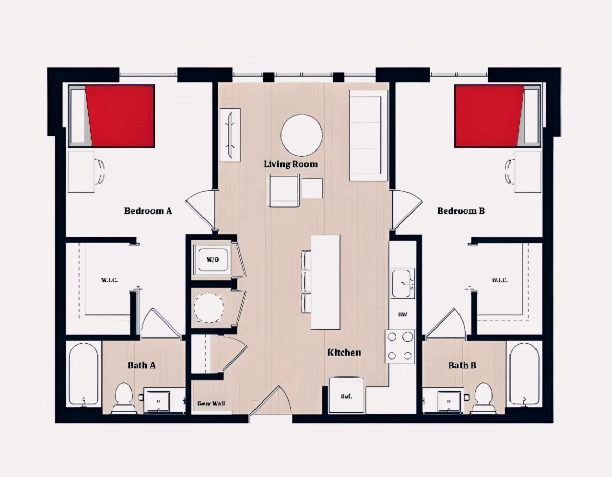2 Rooms view 3