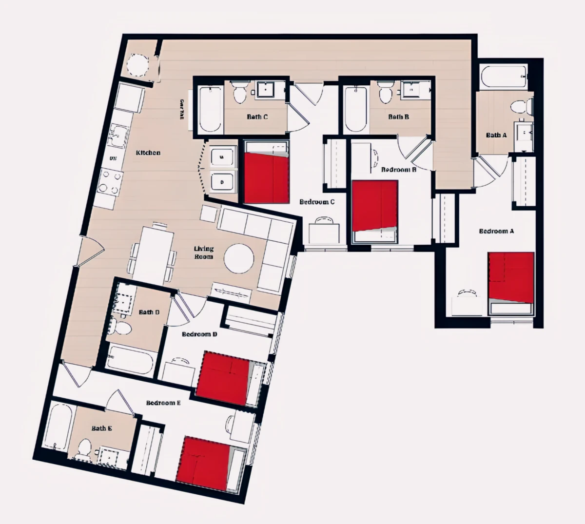 5 Rooms view 1