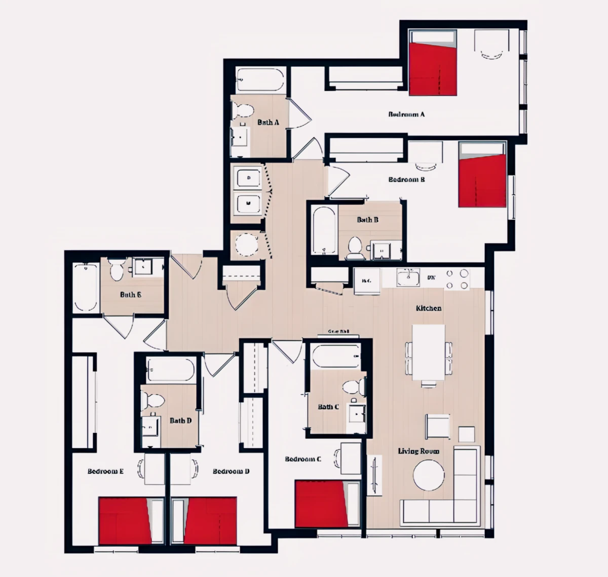 5 Rooms view 2
