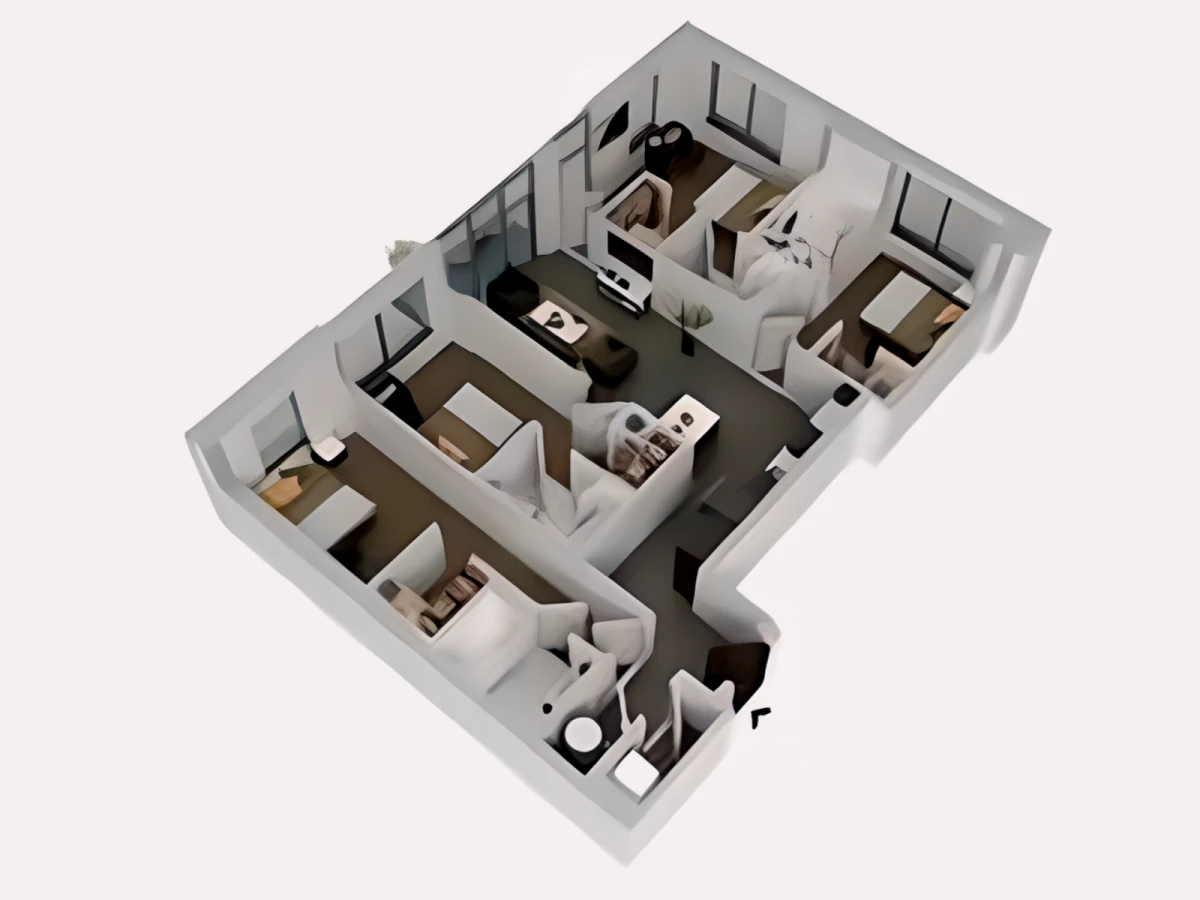 4 Rooms view 2
