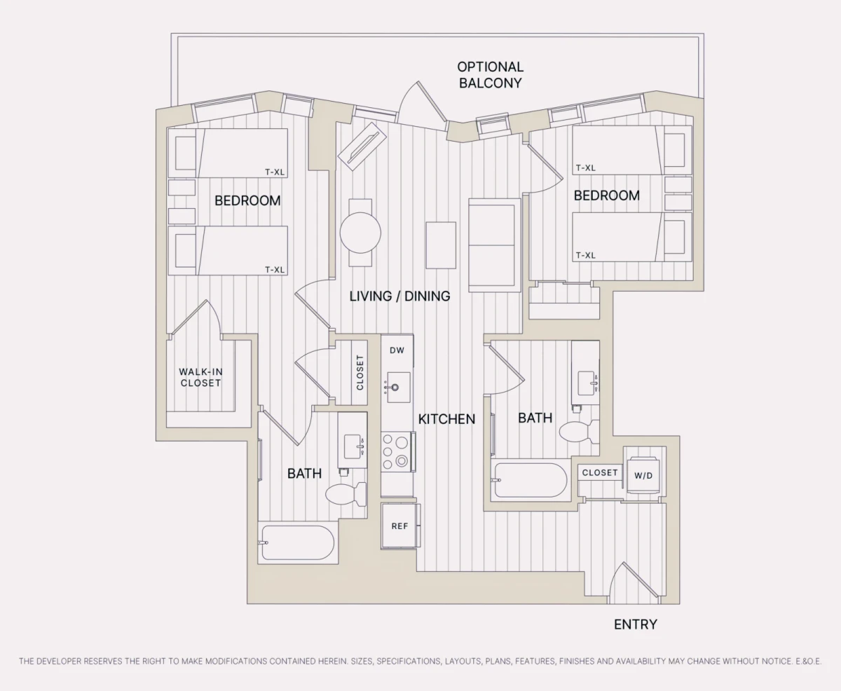 2BR/2BA Rooms view 4