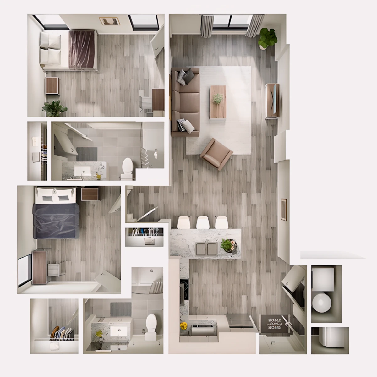 2 Rooms view 3