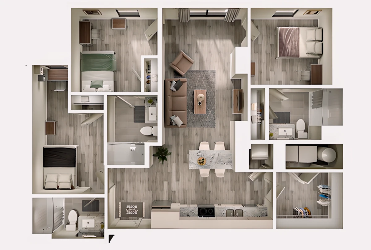3 Rooms view 4