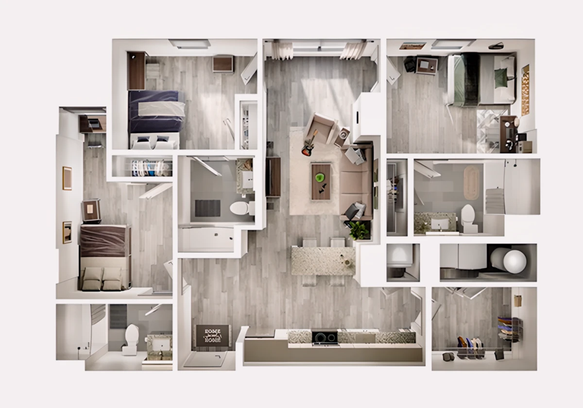 3 Rooms view 2