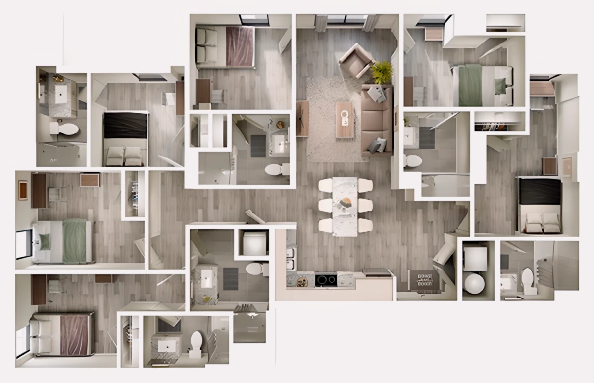 6 Rooms view 1