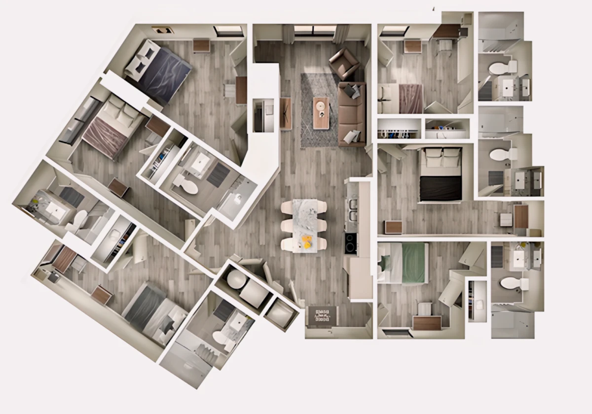 6 Rooms view 3
