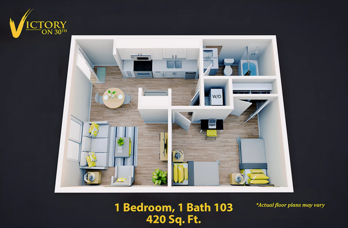 1BR/1BA Rooms view 1