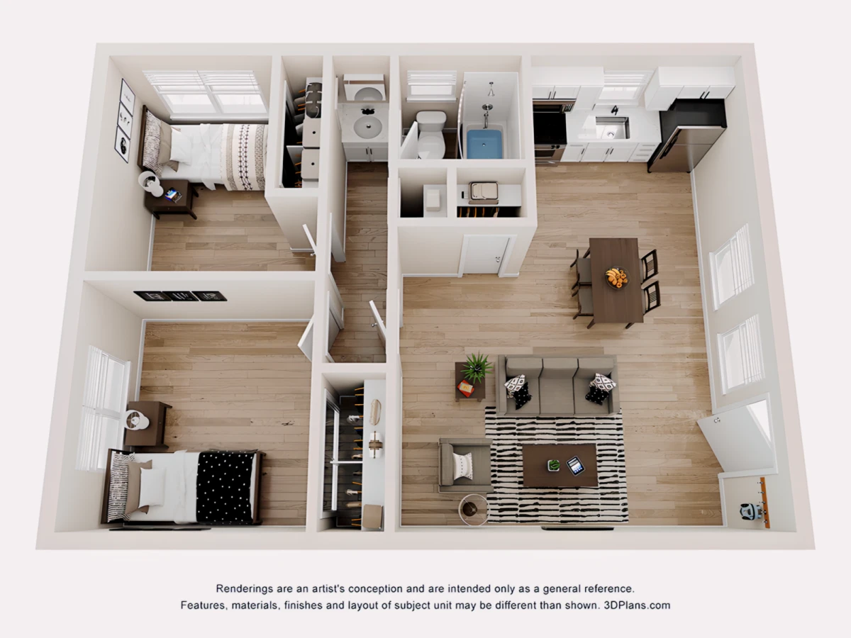 2 Rooms view 1