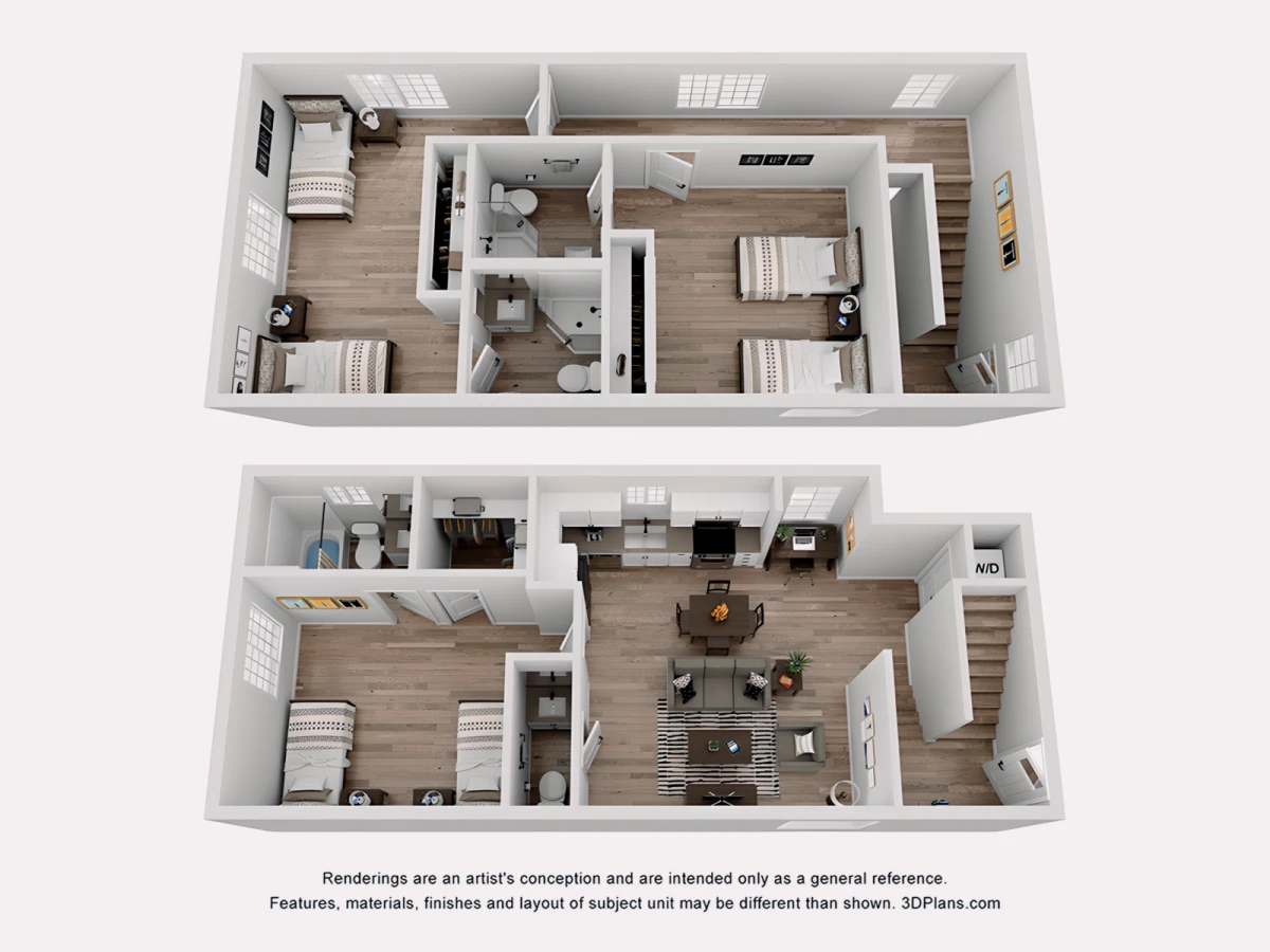 3 Bed 3 Bath Private