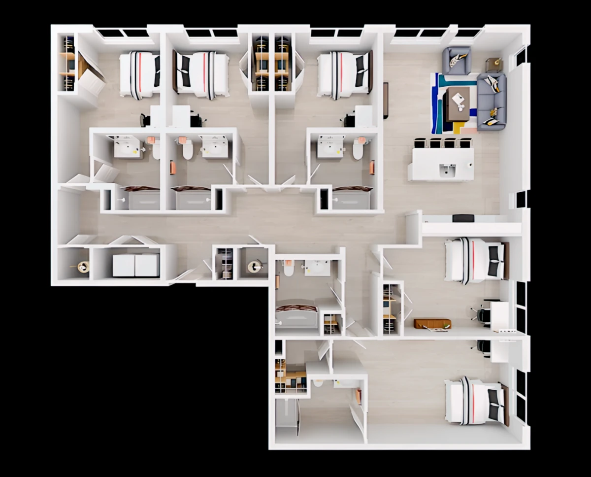5 Rooms view 3