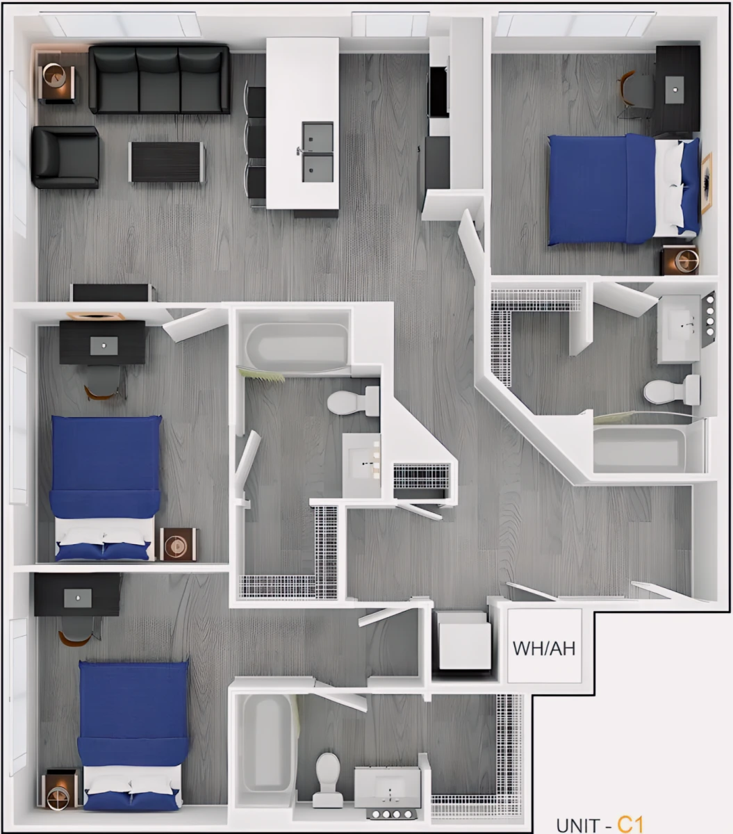 3 Rooms view 1
