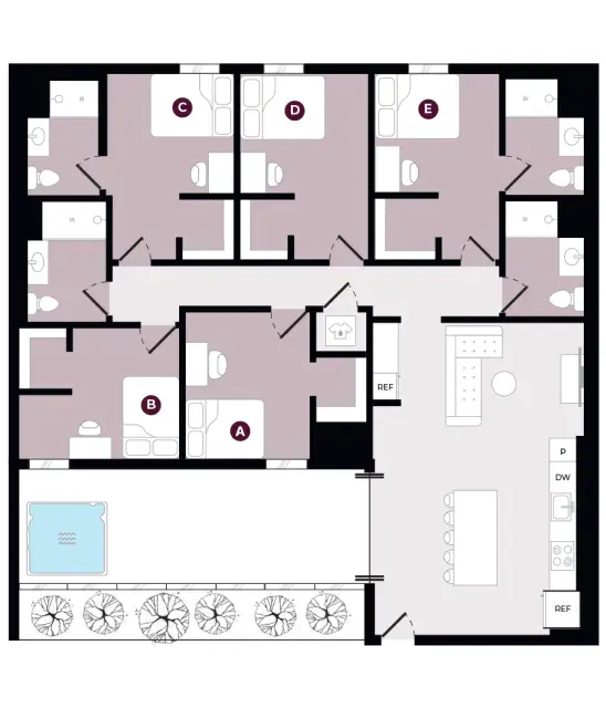 5 Rooms view 3