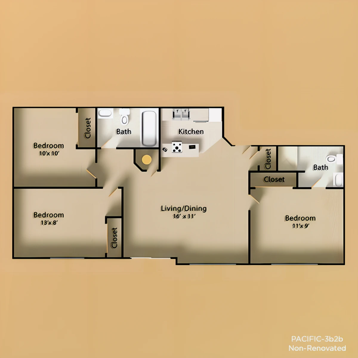 3 Rooms view 2