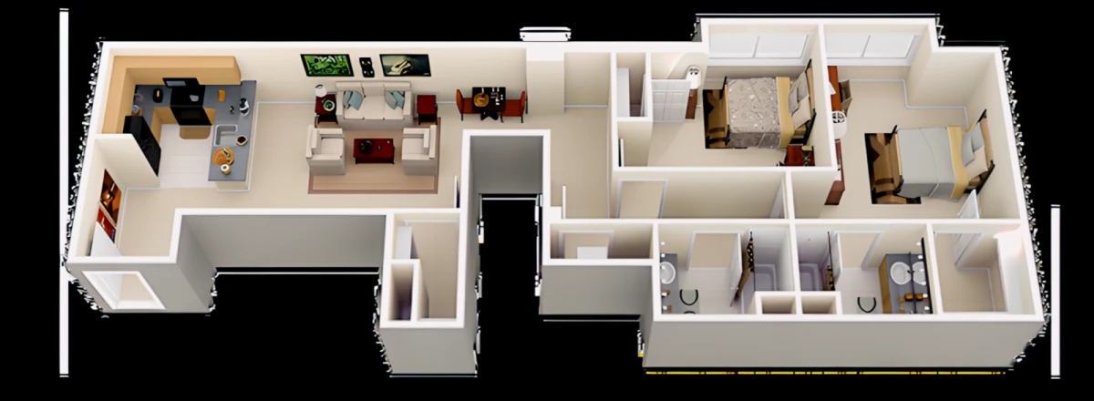 2 Rooms view 3